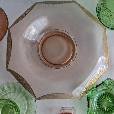 Pink and Green Glass
