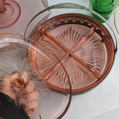 Pink and Green Glass