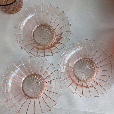 Pink and Green Glass