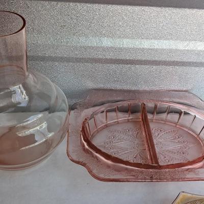 Pink and Green Glass