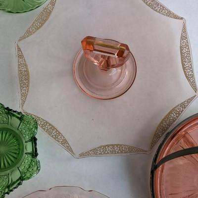 Pink and Green Glass