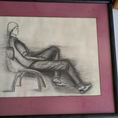 Figural Framed Artwork
