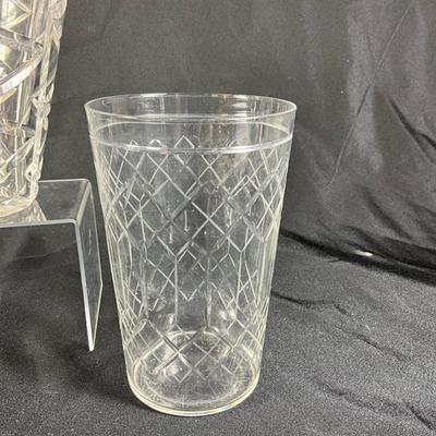 1273 Large Baccarat Vase and Antique Etched Vase