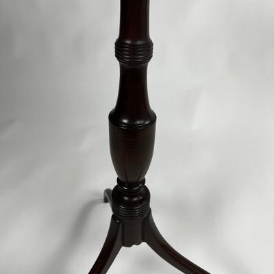 1263 Antique Mahogany Oval Tilt Top Table Candle-stand