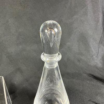 1274 Vintage STEUBEN Tear drop Decanter with Bowl
