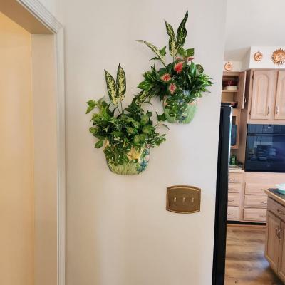 Pair Wall Planters with Clean Artificial  Plants