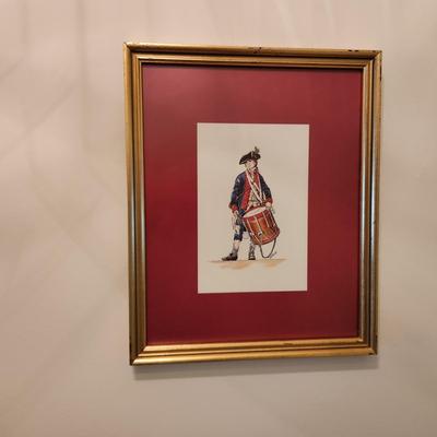4 Framed Colonial Soldiers Prints