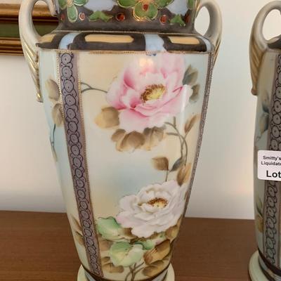 PAIR Antique Nippon Vases - LOT 49