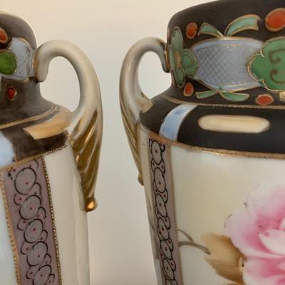 PAIR Antique Nippon Vases - LOT 49