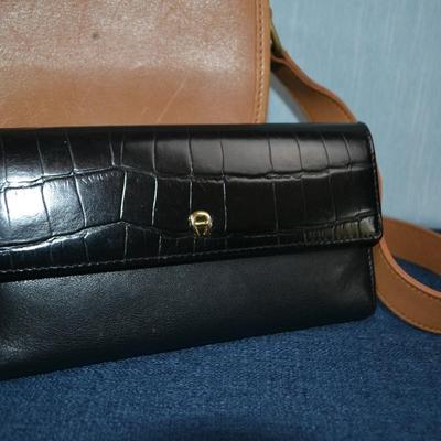 LOT 396. ETIENNE AIGNER HANDBAG AND WALLET