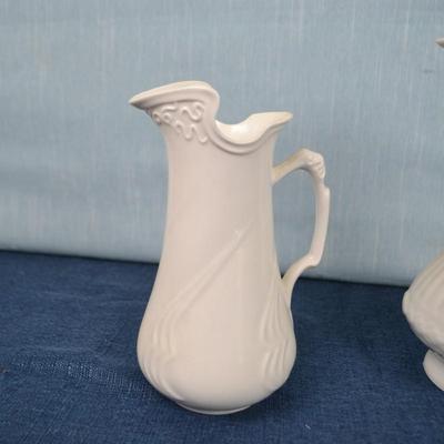 LOT 409. TWO CERAMIC PITCHERS