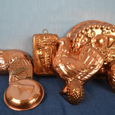 LOT 414. VINTAGE COPPER MOLDS
