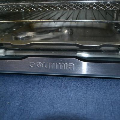 LOT 421.  GOURMIA AIR FRY TOASTER OVEN AND AIR FRYER COOK BOOK