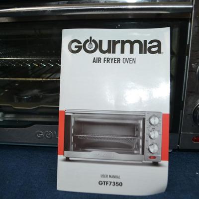LOT 421.  GOURMIA AIR FRY TOASTER OVEN AND AIR FRYER COOK BOOK