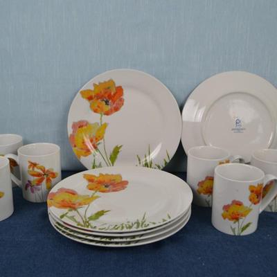 LOT 424. PLATE AND MUG SET