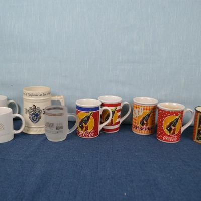 LOT 427. MUG COLLECTION INCLUDING COCA- COLA, AND UCLA