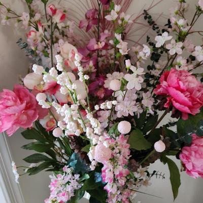 Vase filled will Clean Artificial Flower Arrangement