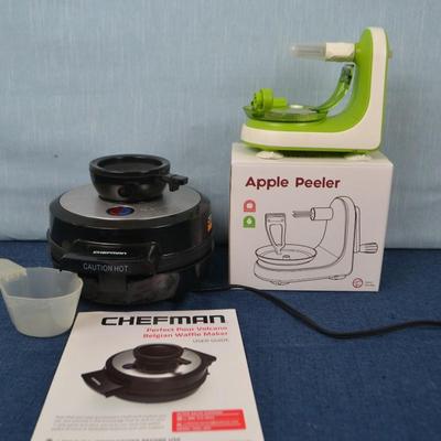 LOT 445. APPLE PEELER AND WAFFLE MAKER