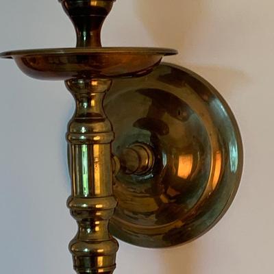 Fancy Brass / Glass Wall Sconces - LOT 34