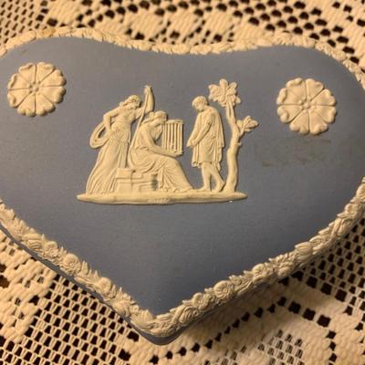 Two - Wedgwood Trinket Boxes - one w/buttons - LOT 43