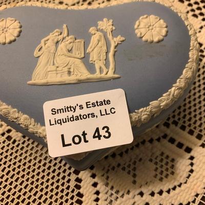 Two - Wedgwood Trinket Boxes - one w/buttons - LOT 43