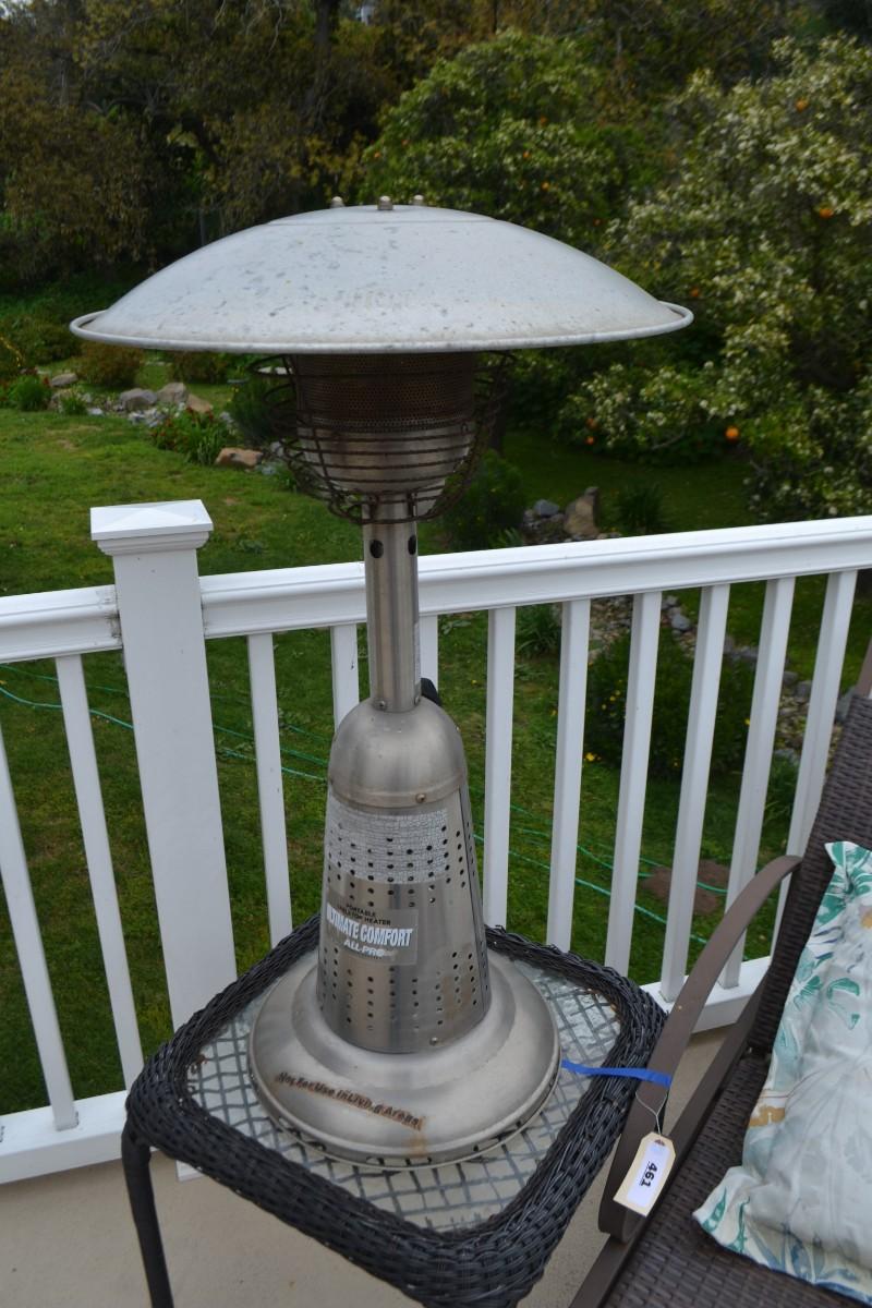 LOT 459. TABLE TOP PROPANE HEATER 36" TALL