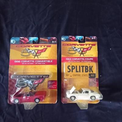 1963 CORVETTE COUPE AND 1998 CORVETTE CONVERTIBLE STILL IN PACKAGE