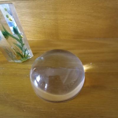 VINTAGE GLASS PAPER WEIGHTS