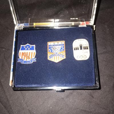 OLYMPIC PINS WITH AUTHENTICITY CERTIFICATE