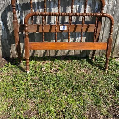 Vintage Wood Head & Foot Board for a Single Bed