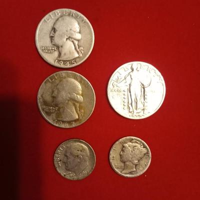 1945/62 SILVER QUARTERS-1930 LIBERTY-1935 DIME