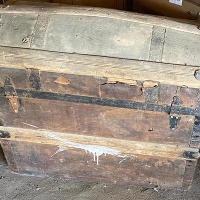 Beautiful Old Round Top Trunk