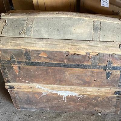 Beautiful Old Round Top Trunk