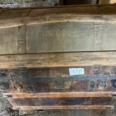 Beautiful Old Round Top Trunk