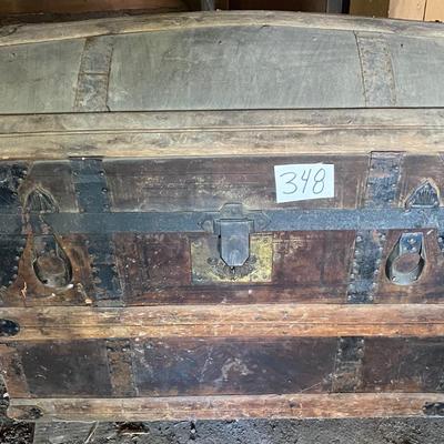 Beautiful Old Round Top Trunk