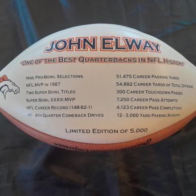 1983 WILSON BRONCO'S JOHN ELWAY FOOTBALL NIKO SPORTS BALL WITH CERTIFICATE OF AUTHENTICITY