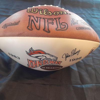 1983 WILSON BRONCO'S JOHN ELWAY FOOTBALL NIKO SPORTS BALL WITH CERTIFICATE OF AUTHENTICITY