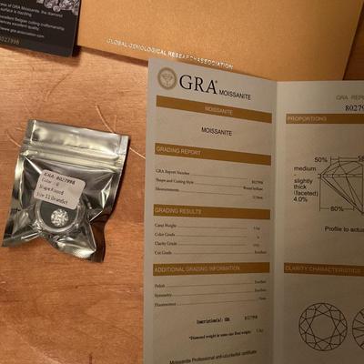 5 Carat GRA Certified Moissanite Diamond Loose
