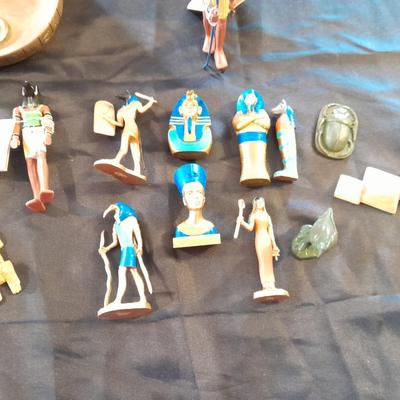 ANCIENT EGYPT TOOB EGYPT FIGURES, EGYPTIAN SPHINX, AND EGYPTIAN CANDLE / INSCENSE HOLDER