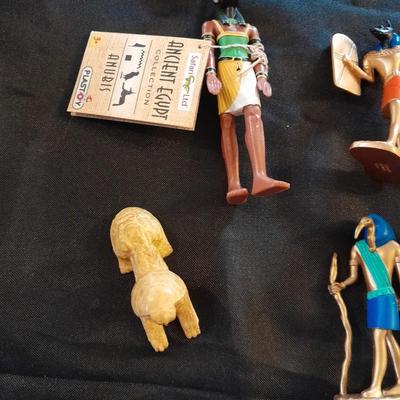 ANCIENT EGYPT TOOB EGYPT FIGURES, EGYPTIAN SPHINX, AND EGYPTIAN CANDLE / INSCENSE HOLDER