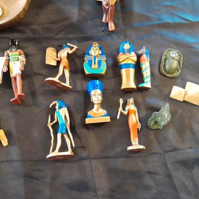 ANCIENT EGYPT TOOB EGYPT FIGURES, EGYPTIAN SPHINX, AND EGYPTIAN CANDLE / INSCENSE HOLDER