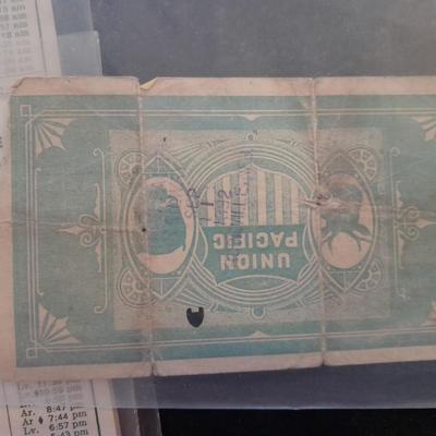 OLD RAILROAD EPHEMERA 1892 TICKET, PAMPHLETS & MORE UNION PACIFIC, NEW YORK CENTRAL AND OTHERS