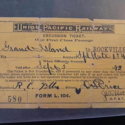 OLD RAILROAD EPHEMERA 1892 TICKET, PAMPHLETS & MORE UNION PACIFIC, NEW YORK CENTRAL AND OTHERS