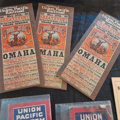 OLD RAILROAD EPHEMERA 1892 TICKET, PAMPHLETS & MORE UNION PACIFIC, NEW YORK CENTRAL AND OTHERS