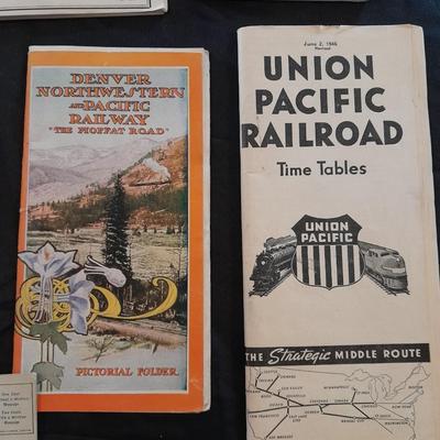 OLD RAILROAD EPHEMERA 1892 TICKET, PAMPHLETS & MORE UNION PACIFIC, NEW YORK CENTRAL AND OTHERS