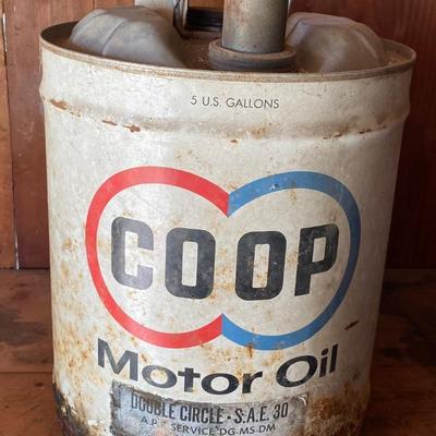 Vintage Coop Motor Oil Can