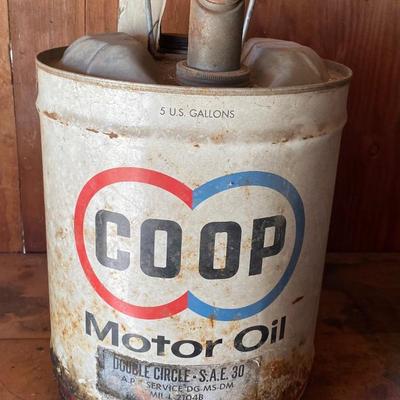 Vintage Coop Motor Oil Can
