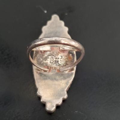 Signed Inlaid Native American ring