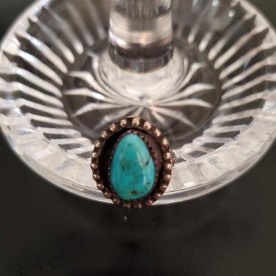 Turquoise and silver Ring