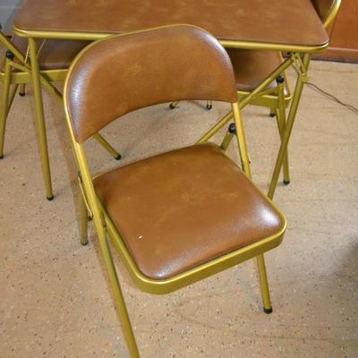 LOT 510 MECCO BRAND FOLDING CARD TABLE AND 4 CHAIRS
